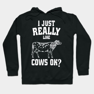 I Just Really Like Cows Ok? Hoodie